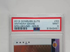 ANTHONY DAVIS 2019 - 20 Donruss Elite Gold Spellbound I - 33 08/10 - PSA 9 - Mega Cash Sydney