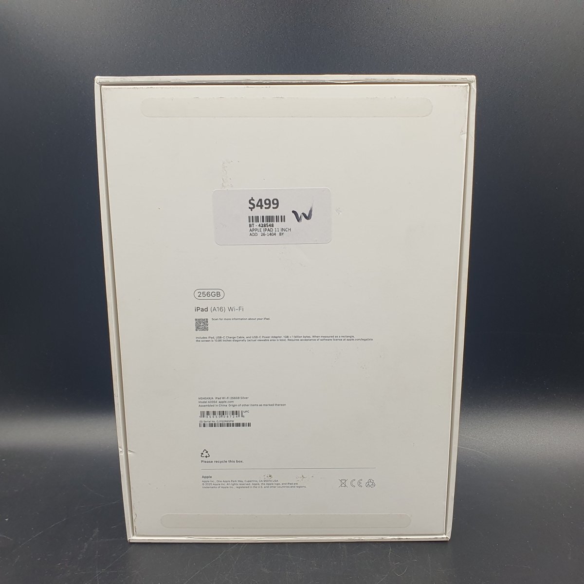 APPLE IPAD 11" A16 - 256GB A3354 | MD4G4X/A - WIFI Only - Mega Cash Sydney