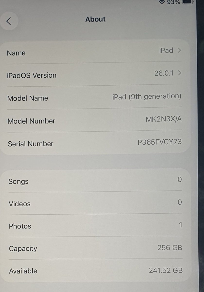 Apple iPad 9th Gen - 256GB A2602 | MK2N3X/A - WIFI Only - Mega Cash Sydney