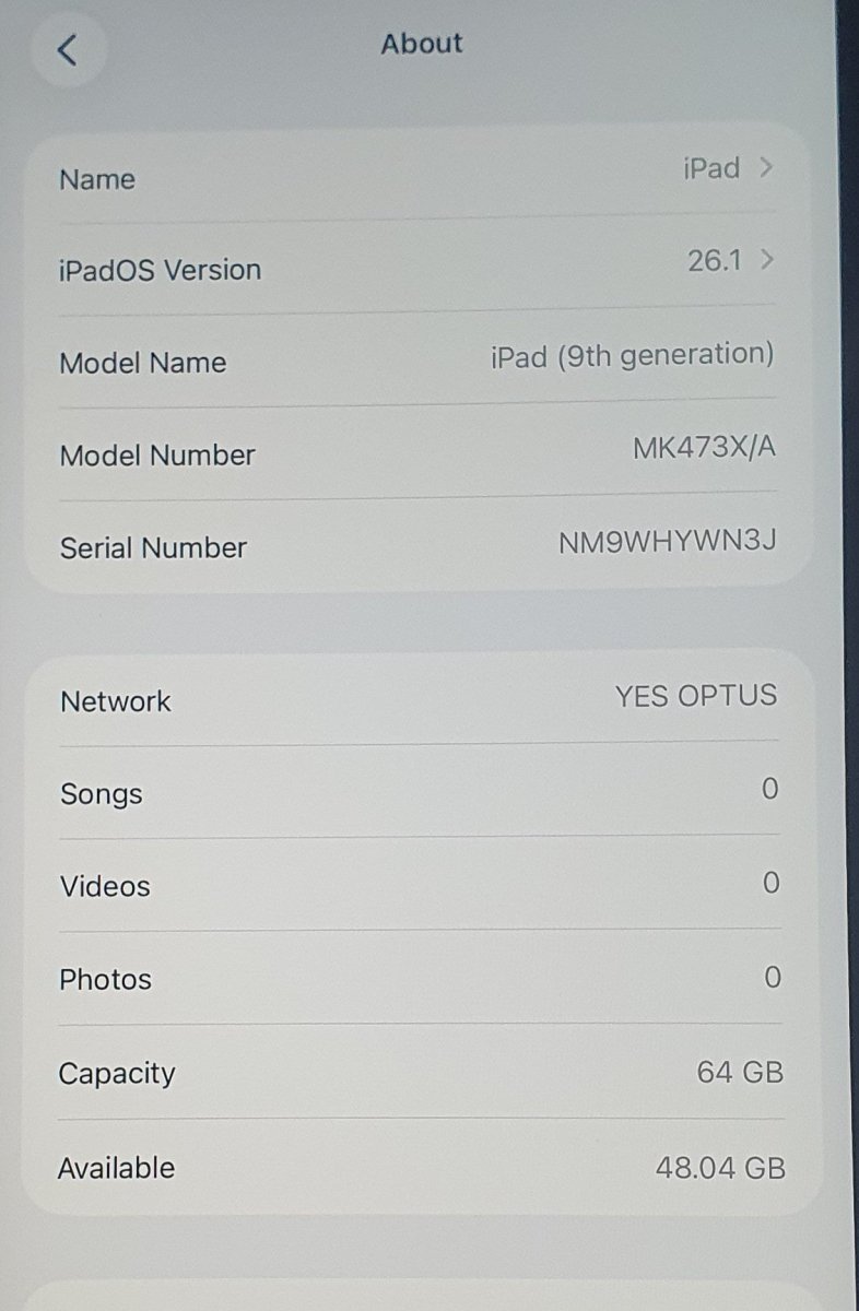 Apple iPad 9th Gen - 64GB A2604 | MK473X/A - WIFI & Cell - Mega Cash Sydney