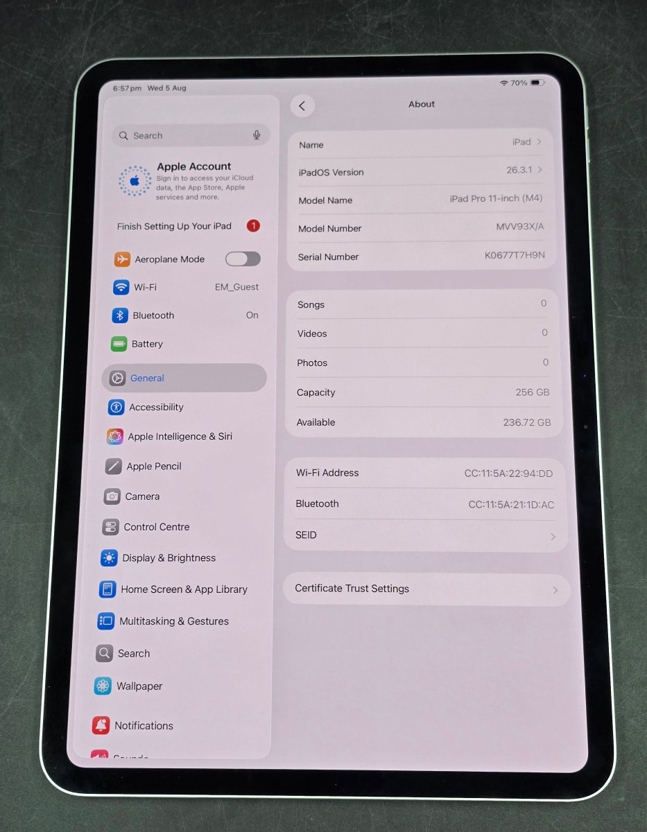 Apple - iPAD Pro - 11 inch 256GB - WiFi Only - A2836 | MVV93X/A - Mega Cash Sydney