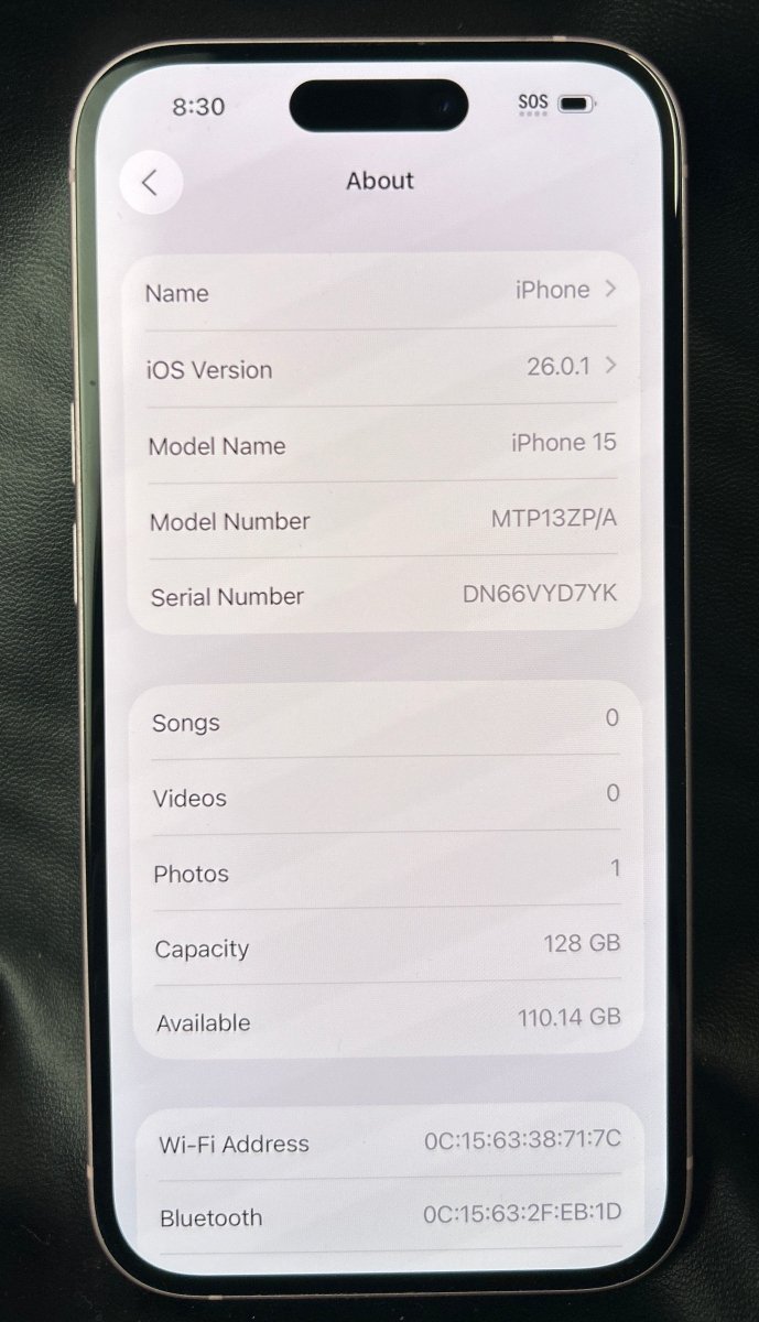 Apple iPhone 15 - 128GB - A3090 - Unlocked - Mega Cash Sydney