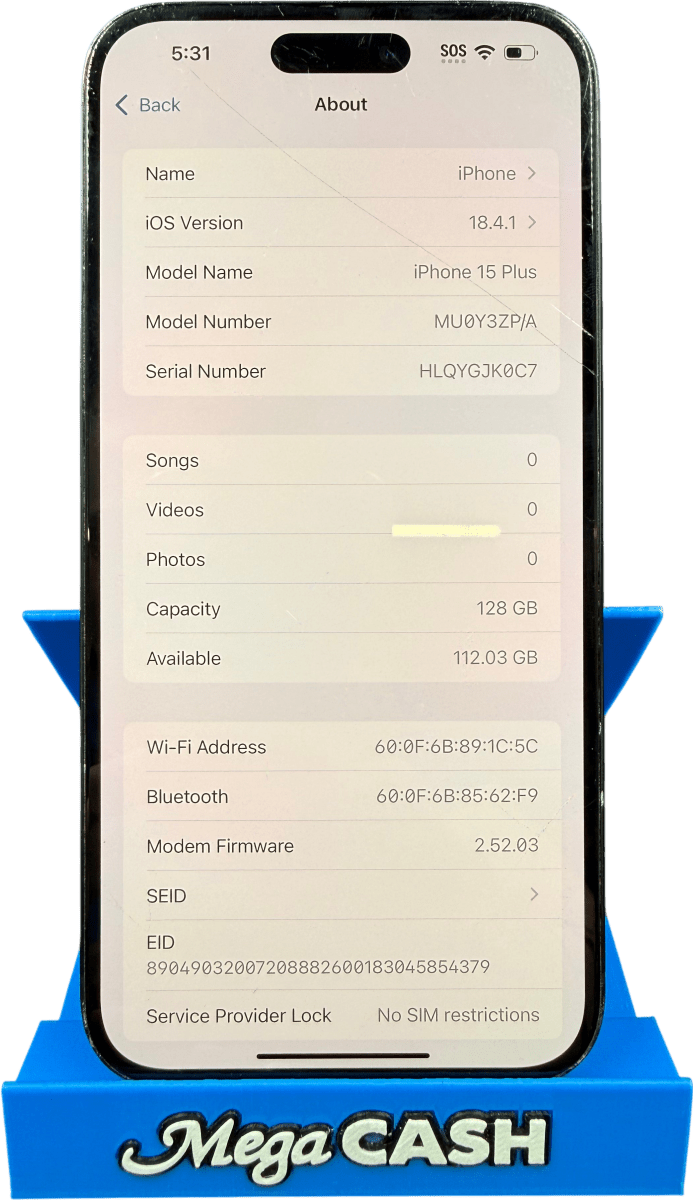 Apple iPhone 15 Plus 128GB - Unlocked MU0Y3ZP/A - Mega Cash Sydney