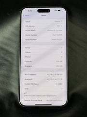 Apple iPhone 15 Pro Max 256GB - Unlocked MU773ZP/A - Mega Cash Sydney
