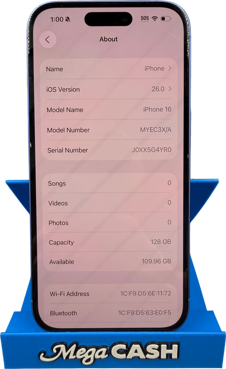 Apple iPhone 16 128GB - Unlocked MYEC3X/A - Mega Cash Sydney