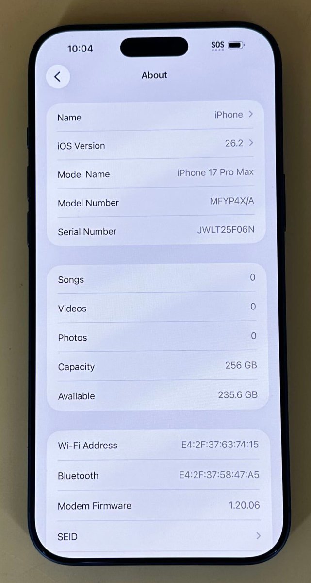 Apple Iphone 17 Pro Max 256GB Unlocked MFYP4X/A - Mega Cash Sydney