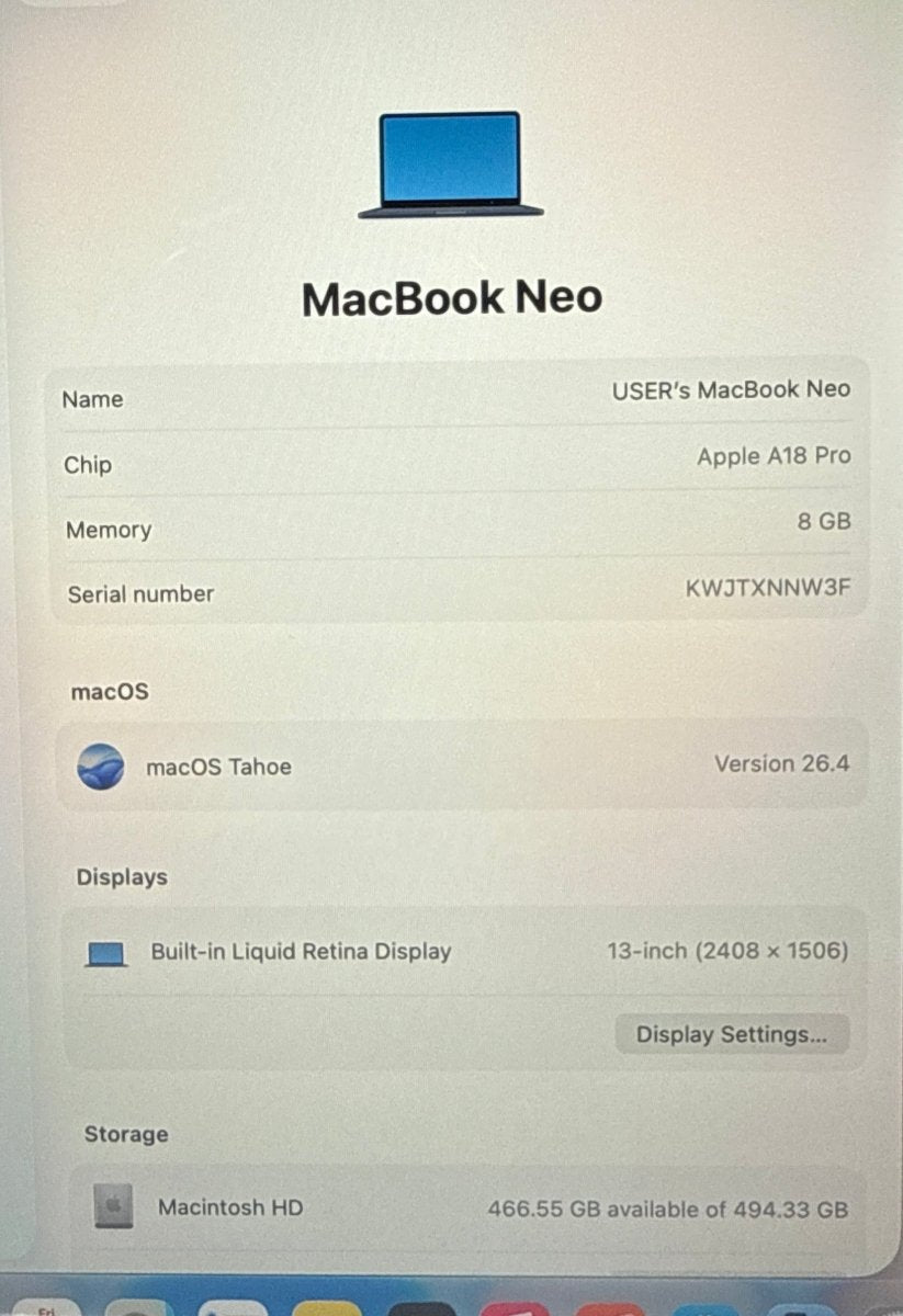 APPLE - MacBook Neo - A18 Pro - 8/512GB - A3404|MHFG4X/A - Mega Cash Sydney