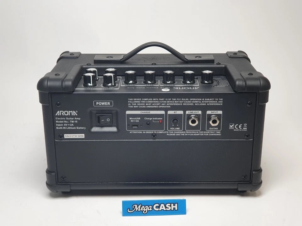 Aroma TM - 15 Black Electric Guitar Amplifier 15W - Mega Cash Sydney