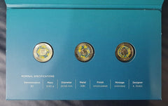 AUSTRALIA 2024 3 x $2 COLOURED COIN - AUSTRALIAN OLYMPIC TEAM - Mega Cash Sydney