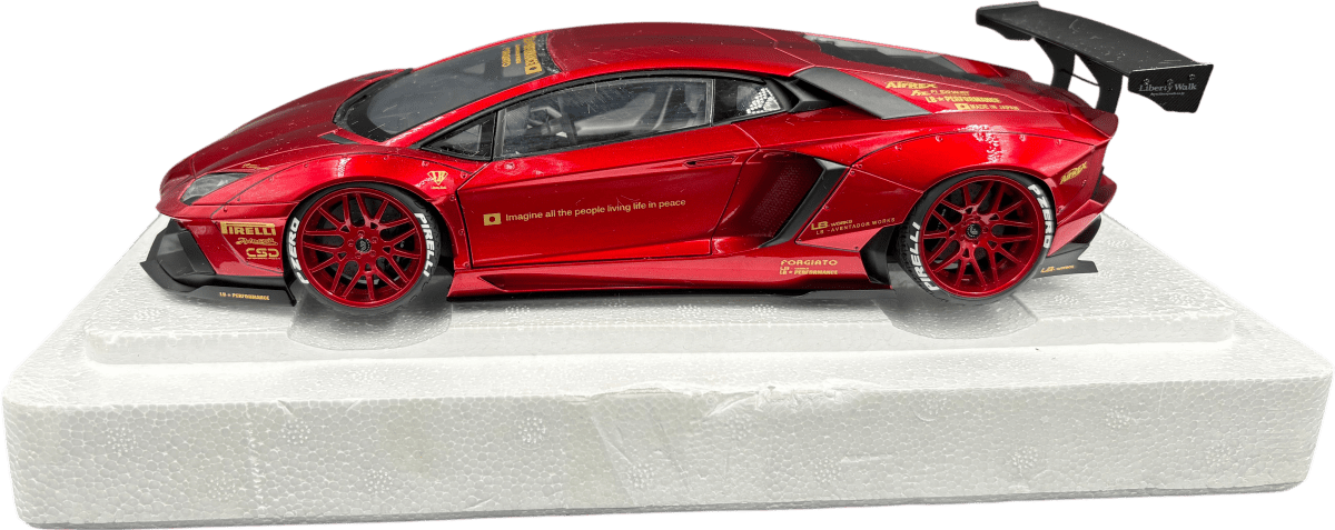 AUTOART DIECAST LIBERTY WALK LAMBORGHINI AVENTADOR 1/18 SCALE MODEL CAR - DAMAGED MIRRORS WITH SLIGHT SCRATCHES - Mega Cash Sydney