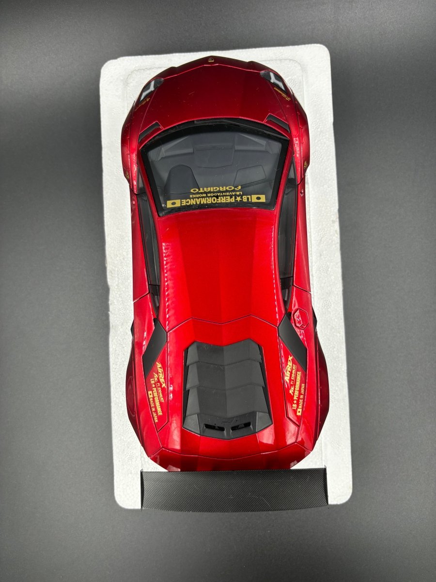 AUTOART DIECAST LIBERTY WALK LAMBORGHINI AVENTADOR 1/18 SCALE MODEL CAR - DAMAGED MIRRORS WITH SLIGHT SCRATCHES - Mega Cash Sydney