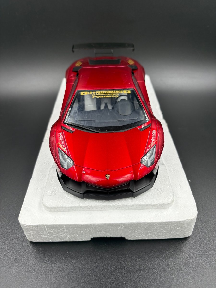 AUTOART DIECAST LIBERTY WALK LAMBORGHINI AVENTADOR 1/18 SCALE MODEL CAR - DAMAGED MIRRORS WITH SLIGHT SCRATCHES - Mega Cash Sydney