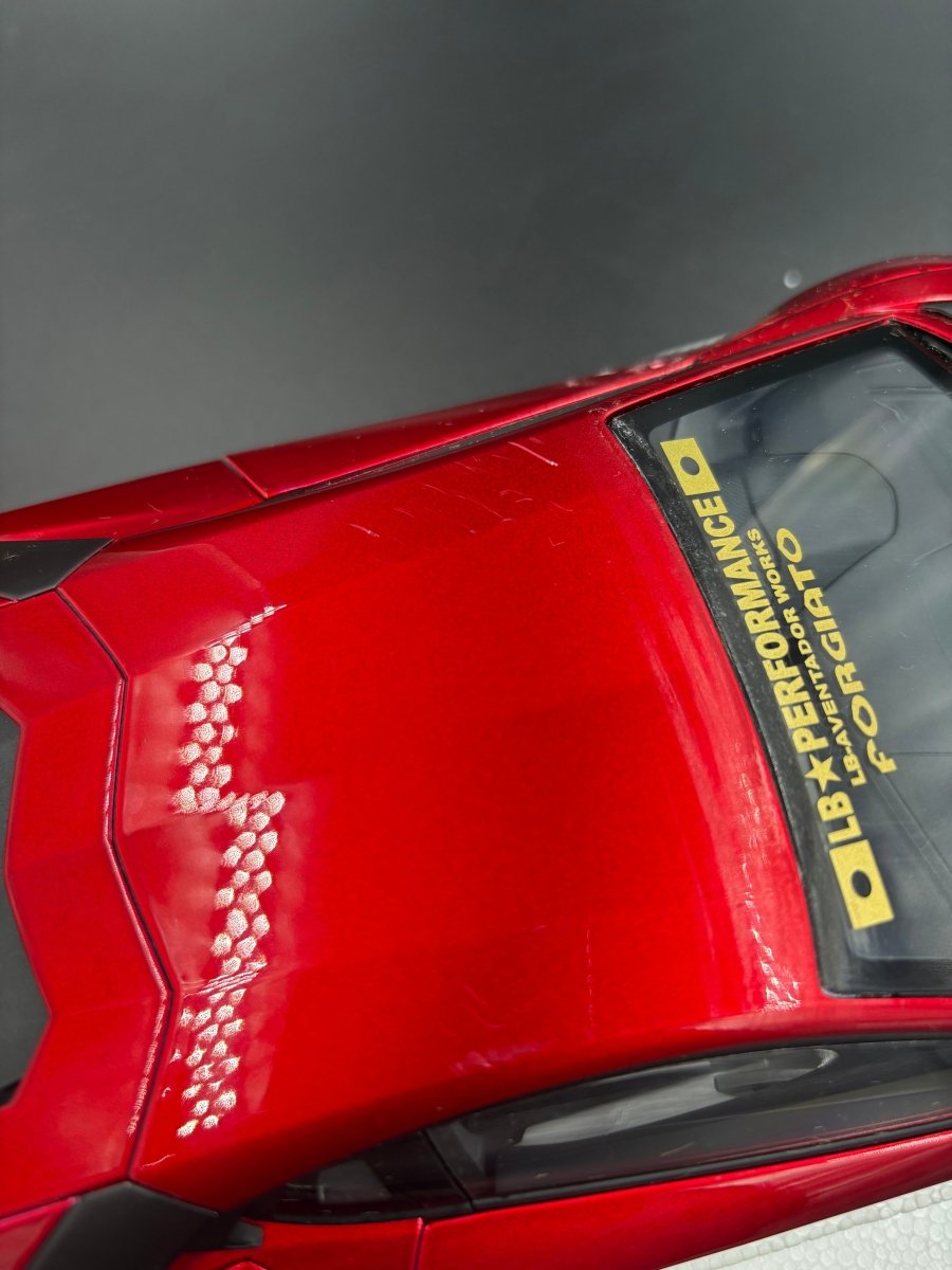 AUTOART DIECAST LIBERTY WALK LAMBORGHINI AVENTADOR 1/18 SCALE MODEL CAR - DAMAGED MIRRORS WITH SLIGHT SCRATCHES - Mega Cash Sydney