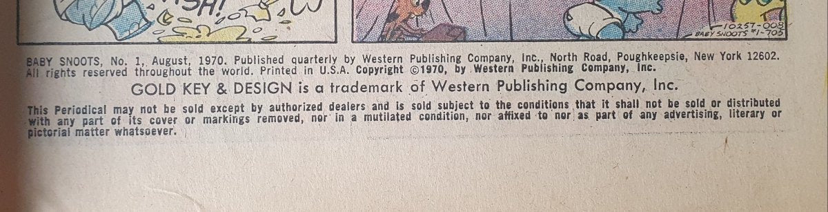 BABY SNOOTS - No1 1970 - Gold Key - Comic - Mega Cash Sydney