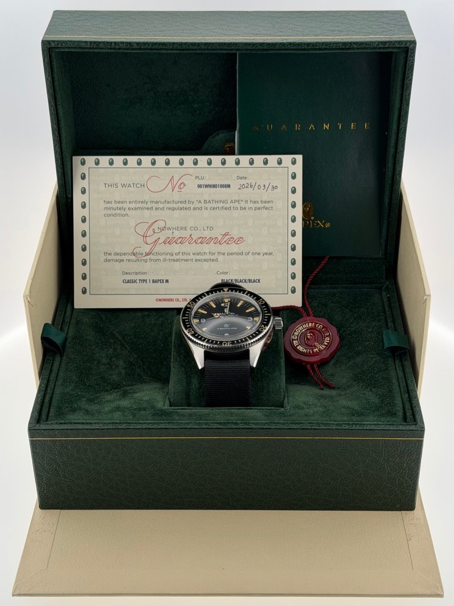 BAPE Classic Type 1 BAPEX Gold & Black Edition Watch - Mega Cash Sydney