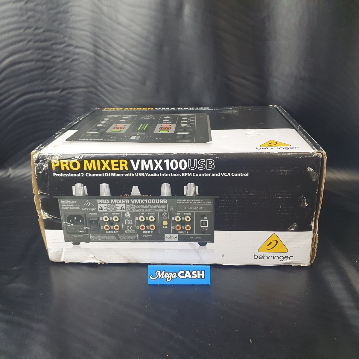BEHRINGER - PRO MIXER VMX100USB - Professional 2 - Channel DJ Mixer with USB/Audio Interface, BPM Counter and VCA Control - Mega Cash Sydney