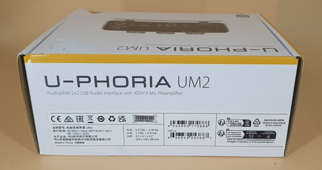 Behringer U - Phoria UM2 2x2 USB Audio Interface - Mega Cash Sydney