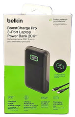 Belkin BoostCharge Pro - 3 Port Laptop Power Bank - 20k mAh - Mega Cash Sydney