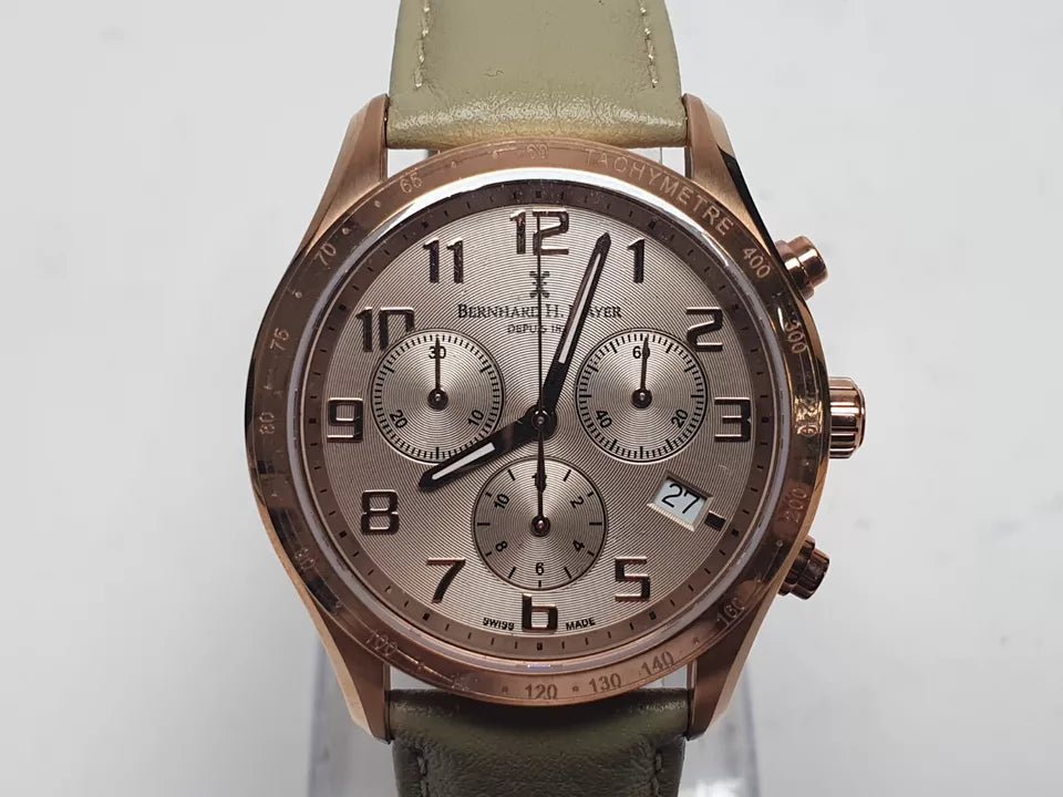 BERNHARD H. MAYER - Iris Chronograph Watch - Rose Gold - BH13/CWR - Mega Cash Sydney