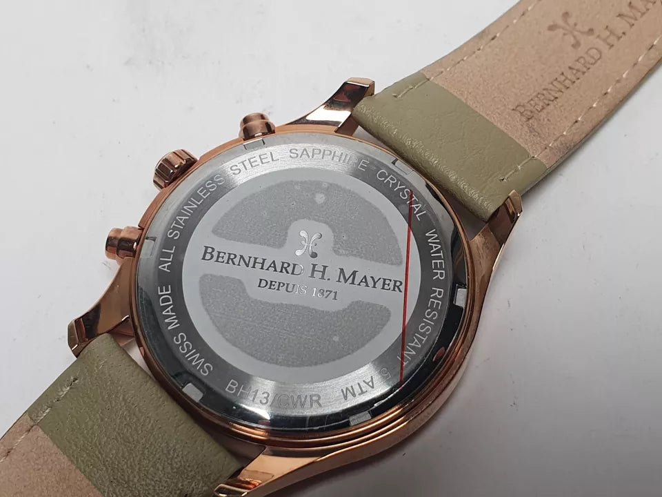 BERNHARD H. MAYER - Iris Chronograph Watch - Rose Gold - BH13/CWR - Mega Cash Sydney