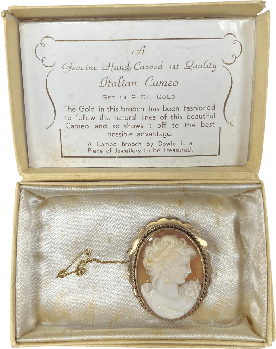 Cameo Brooch - 9ct Rose Gold - 11.8gms - Mega Cash Sydney