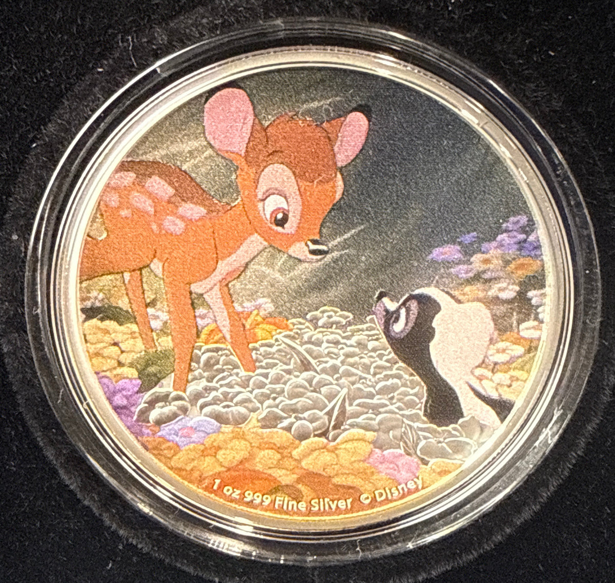 Disney - Bambi & Flower - 80 Years Of Disney 1oz Silver Collectable Coin