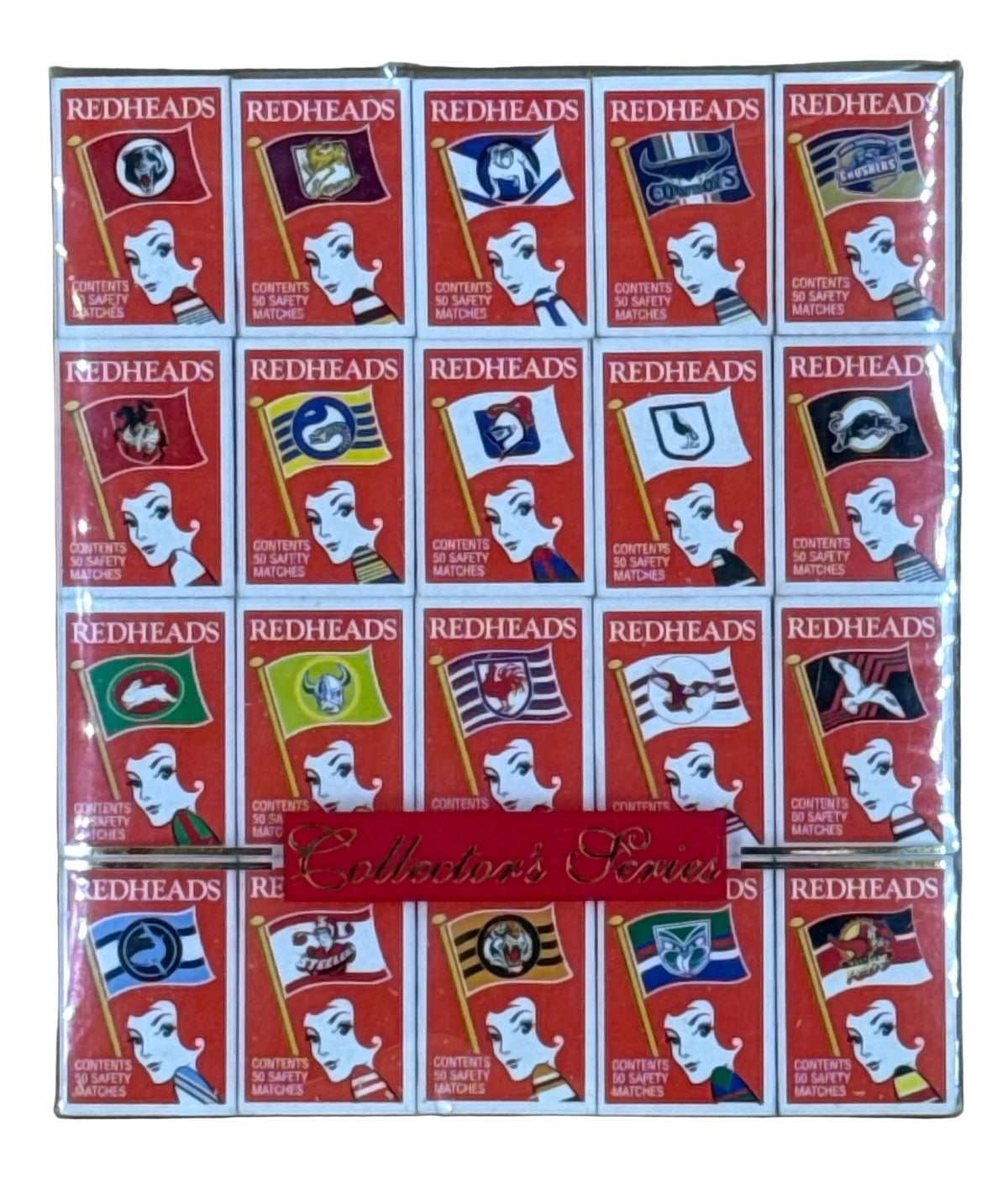 ARL/NRL Rugby Teams from 1982-1995 Redheads Collectors Series Matchboxes