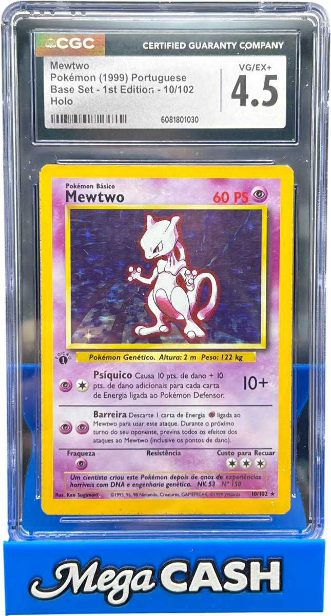 CGC 4.5 Portuguese Mewtwo Holo 10/102 - Mega Cash Sydney
