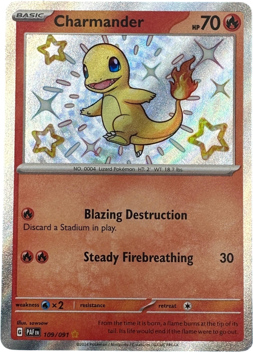 Charmander 109/091 Baby Shiny - Paldean Fates - Mega Cash Sydney