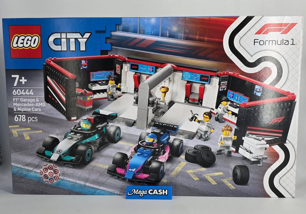 Lego City F1 Garage & Mercedes-AMG & Alpine Cars #60444