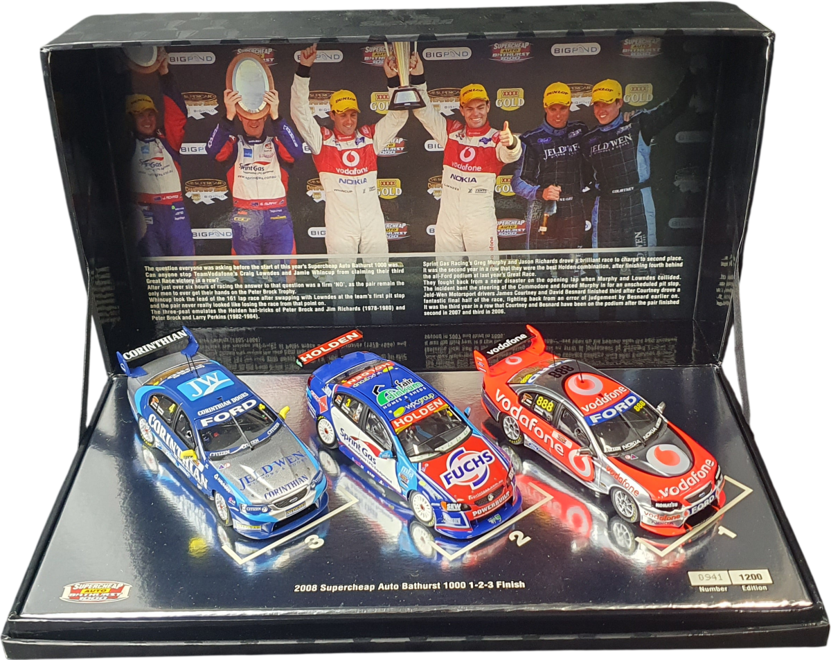 Classic Carlectables 43660 Bathurst Winners 2008 1 - 2 - 3 Finish 1/43 BA/VE/BA - Mega Cash Sydney
