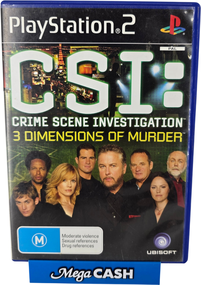 CSI:Crime Scene Investigation - 3 Dimensions of Murder Playstation 2 / PS2 Game - Mega Cash Sydney