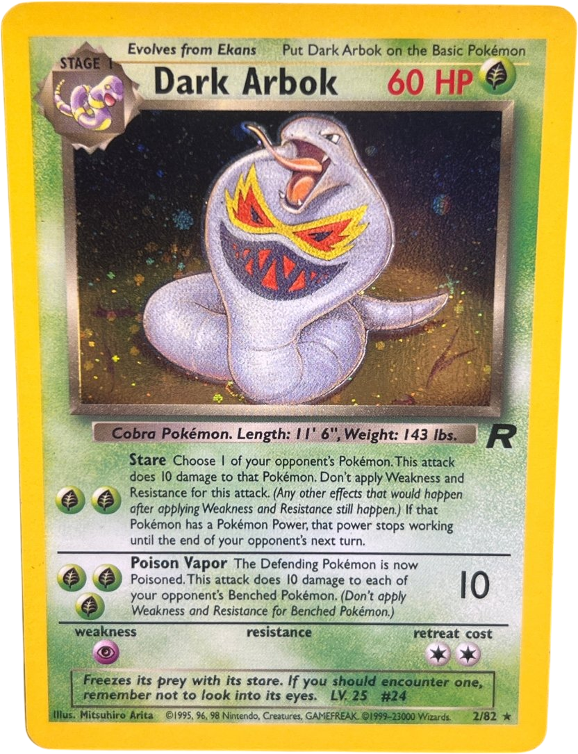 Dark Arbok 2/82 Holo Team Rocket - Mega Cash Sydney