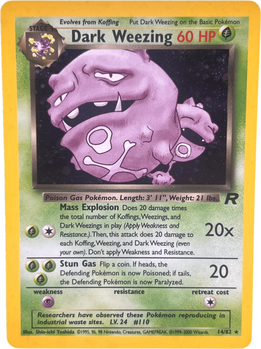 Dark Weezing 14/82 Holo Team Rocket - Mega Cash Sydney