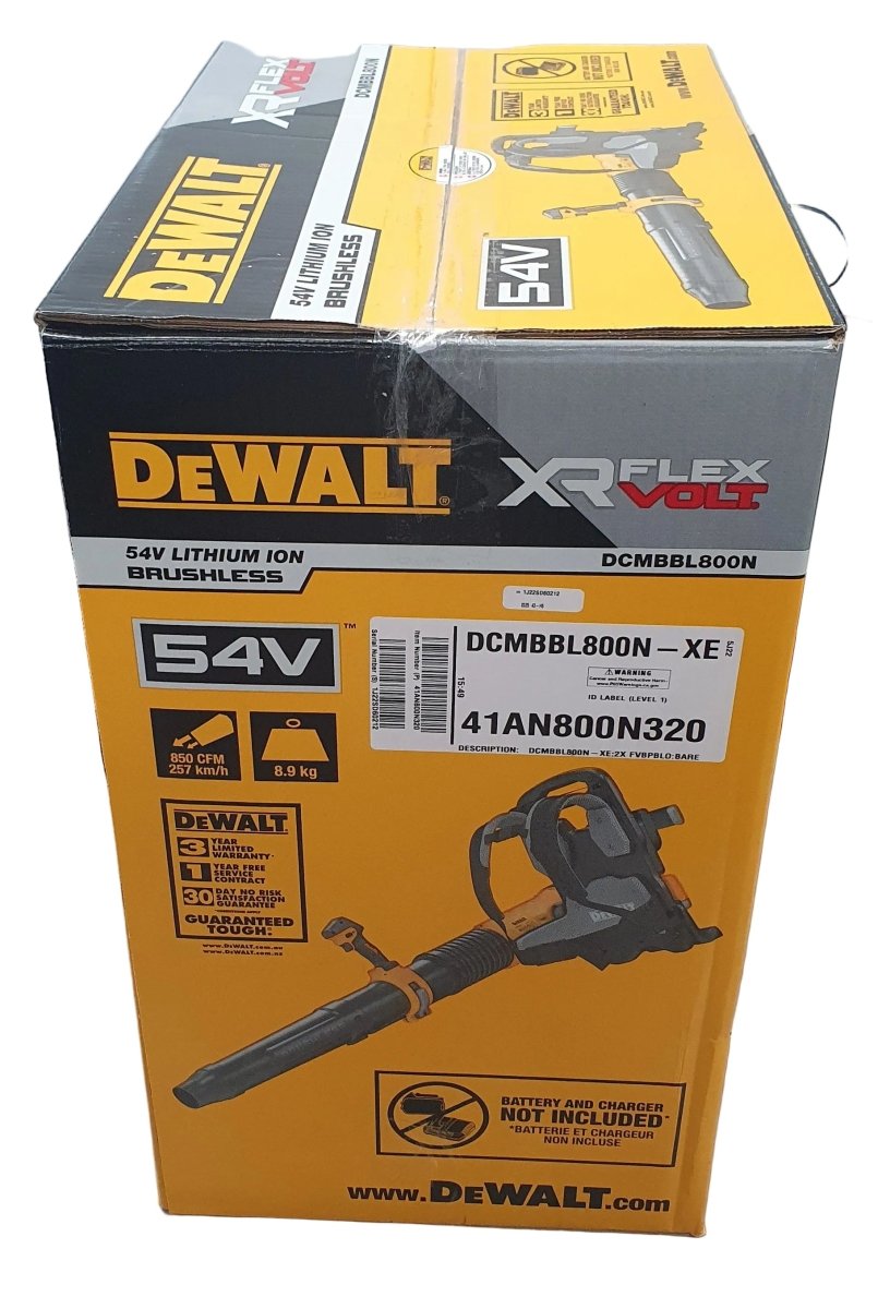 DeWalt - DCMBBL800N 54V (2x) XR FLEXVOLT Li-ion Cordless Brushless Backpack Blower - Skin Only - Mega Cash Sydney