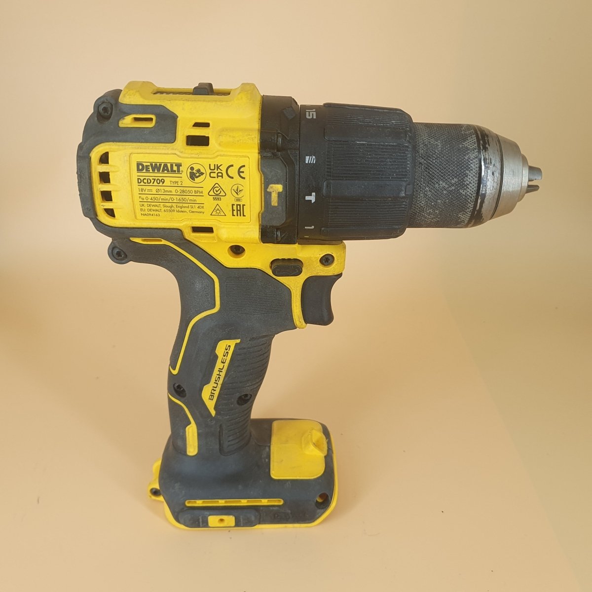 DeWalt Hammer Drill 18v XR Brushless - Skin Only - DCD709 - Mega Cash Sydney