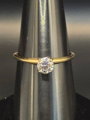 Diamond Solitare Dress Ring 14ct Gold with Valuation Certificate - Size R - Mega Cash Sydney