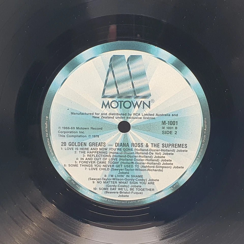 Diana Ross & The Supremes - "20 Golden Greats" - LP RECORD - M 1001 - Mega Cash Sydney