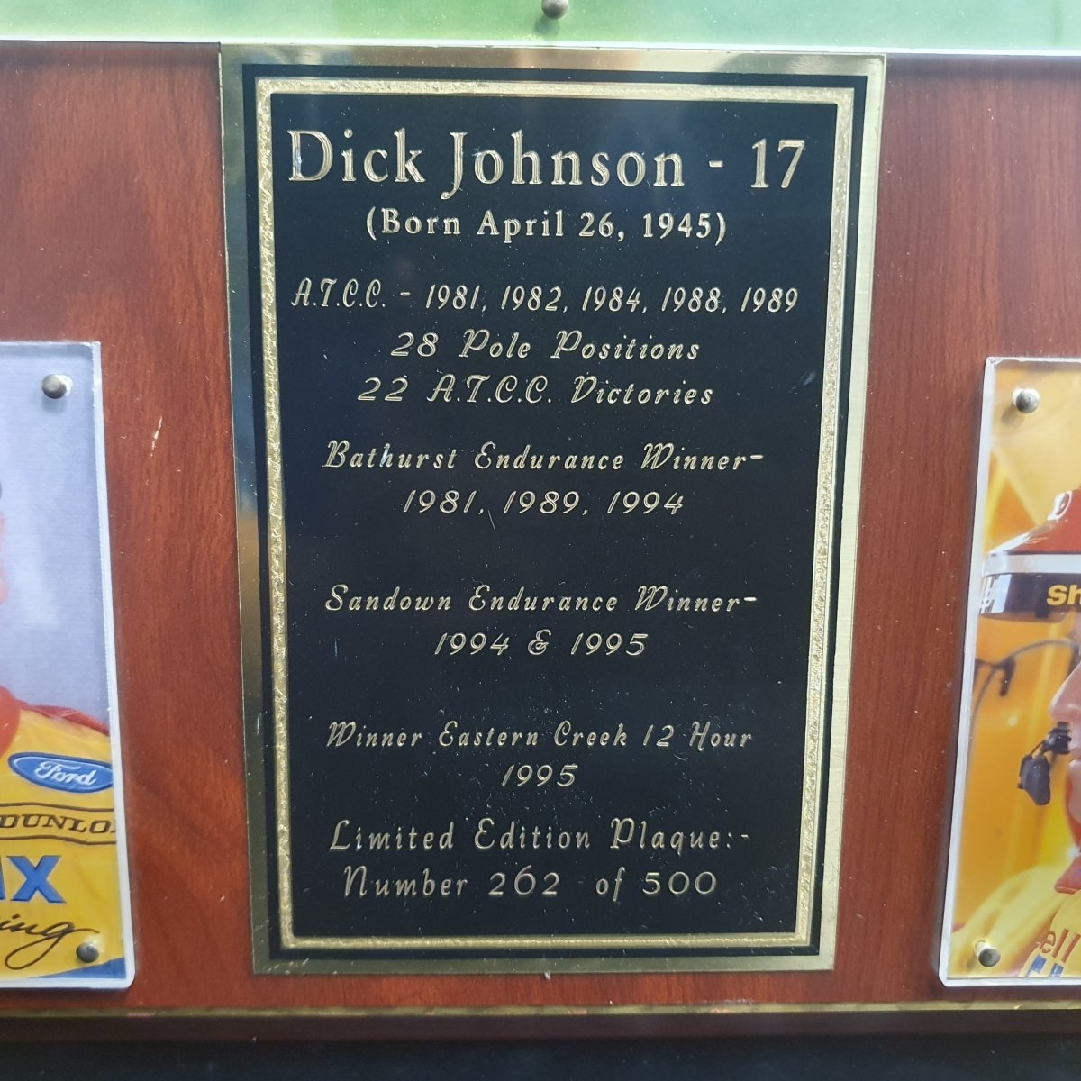Dick Johnson - Limited Edition Plaque - 262/500 - Mega Cash Sydney