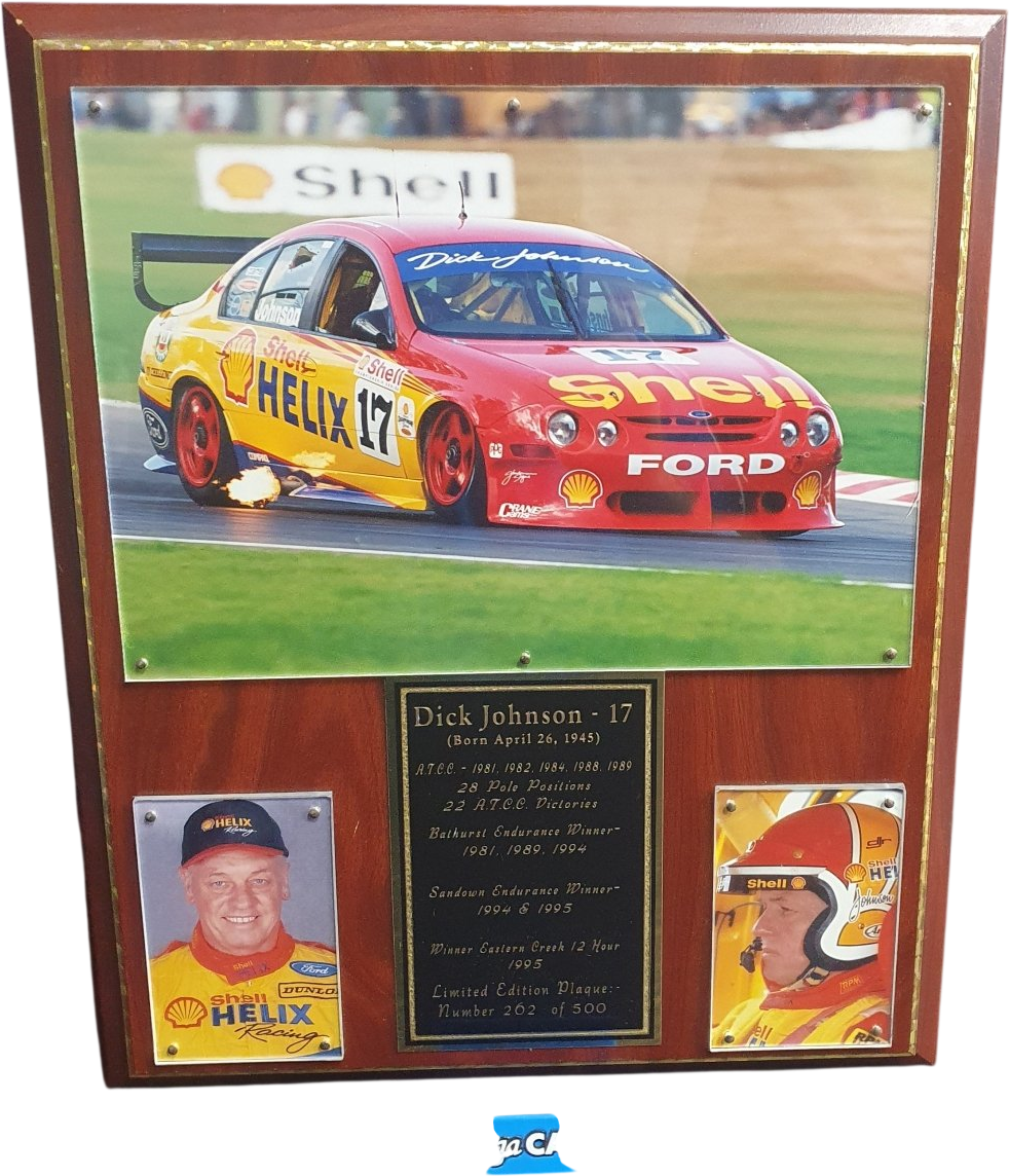 Dick Johnson - Limited Edition Plaque - 262/500 - Mega Cash Sydney