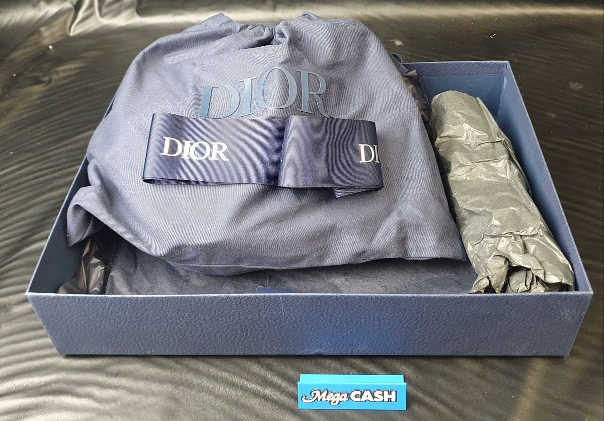 DIOR - Saddle Messenger Bag Black Dior Oblique Jacquard & Black Grained Calfskin - Mega Cash Sydney