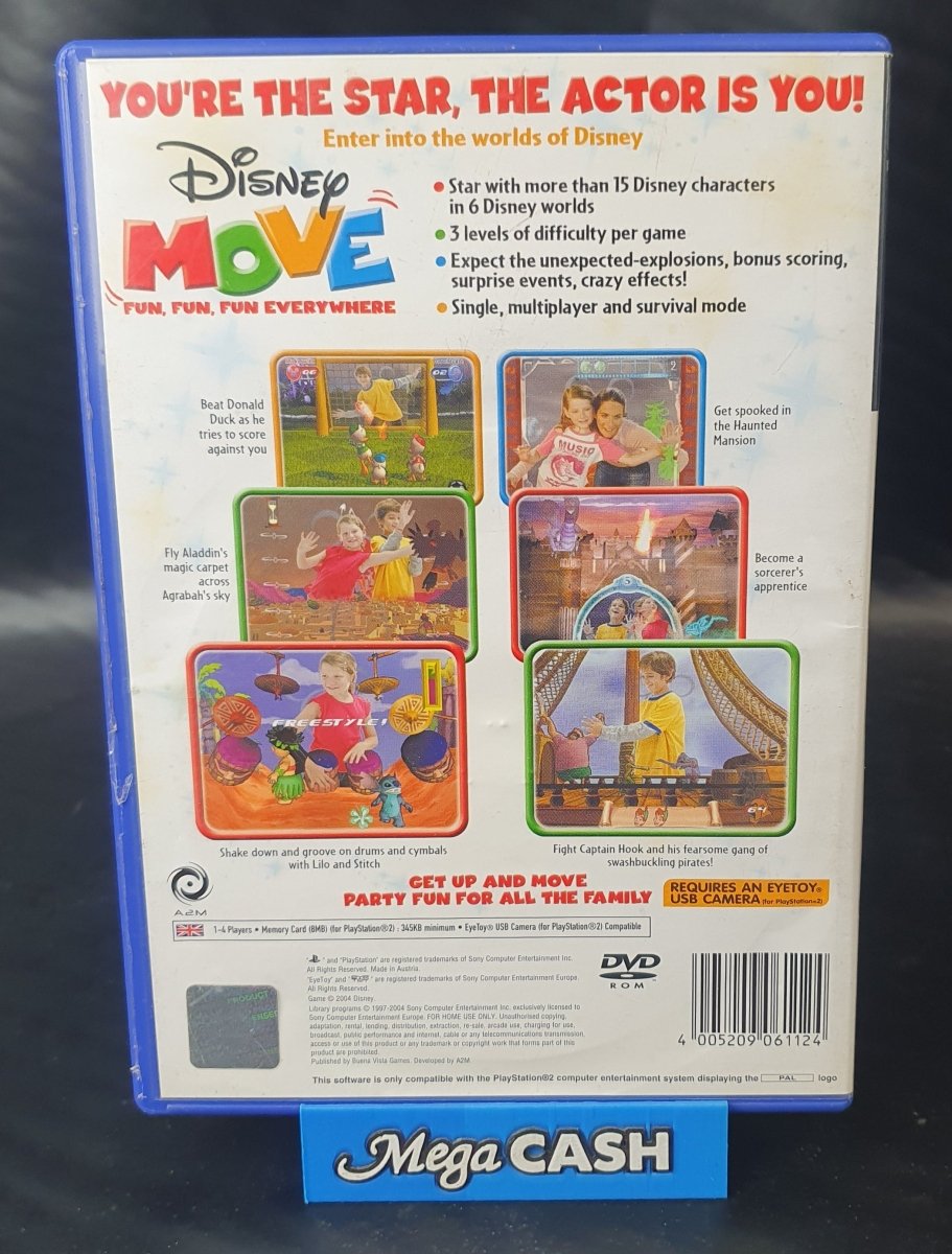 Disney Move - Playstation 2/PS2 Game - Mega Cash Sydney