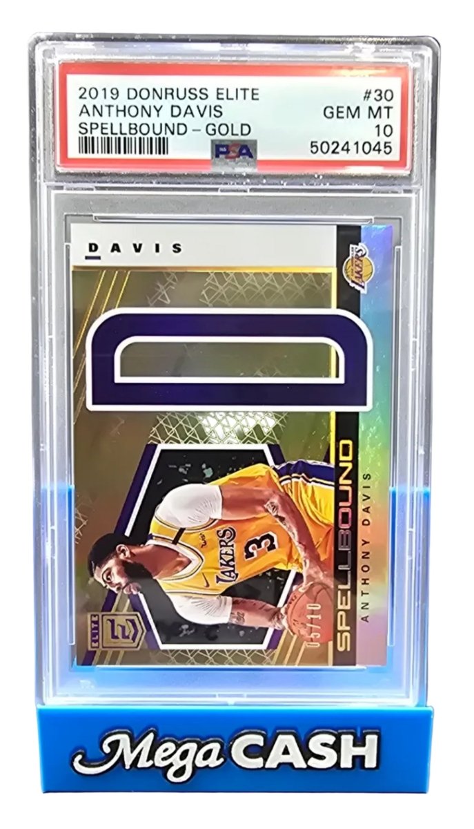 Donruss Elite - Anthony Davis - Spellbound Gold - 05/10 - PSA 10 GEM MT - NBA - Lakers - Mega Cash Sydney