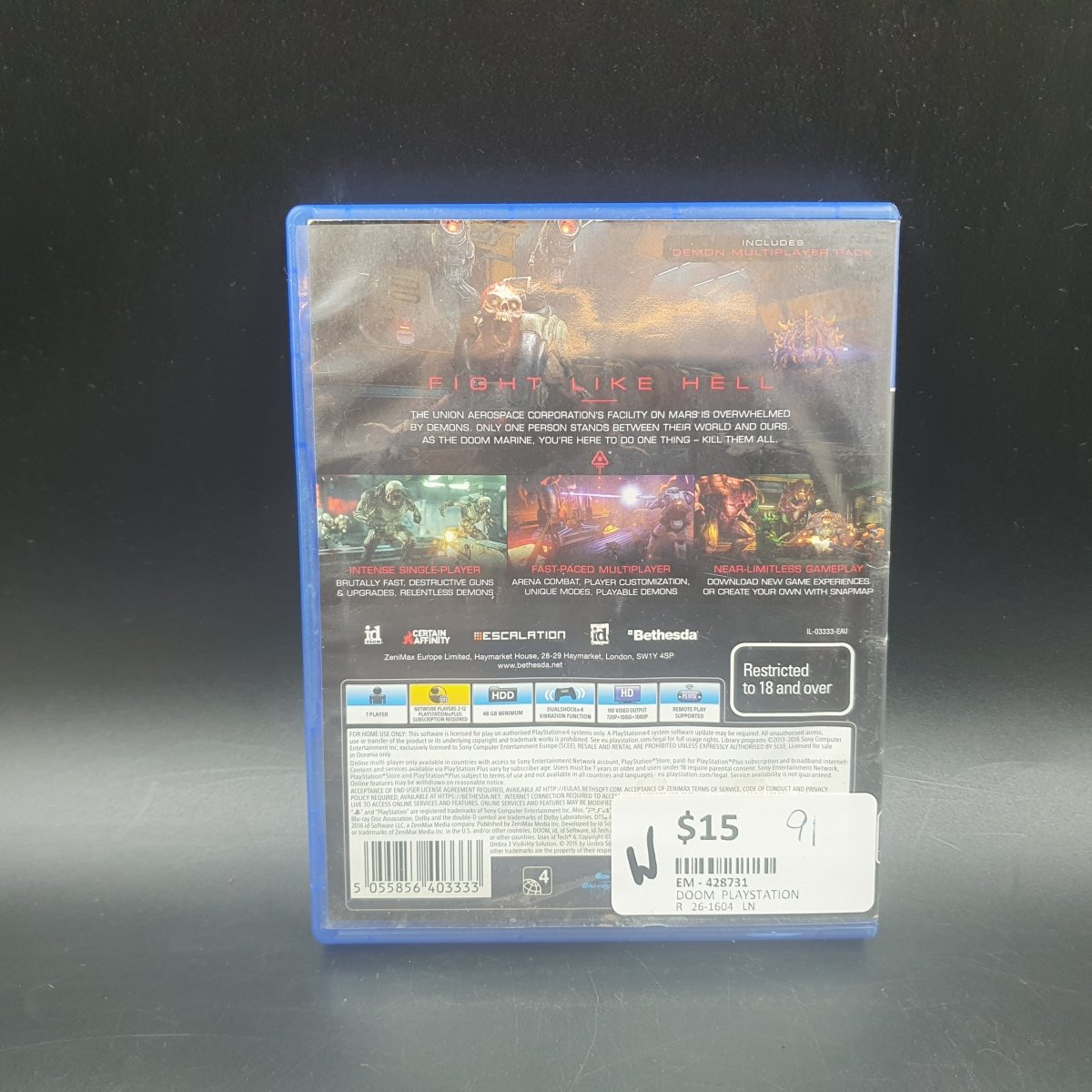Doom - PlayStation 4/PS4 Game - Mega Cash Sydney