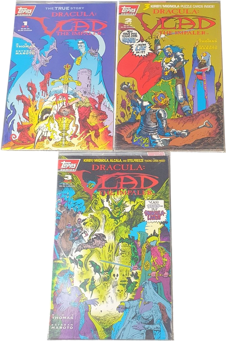 Dracula: Vlad the Impaler - Mini 1993 Topps Comics - Issue 1 to 3 - Mega Cash Sydney