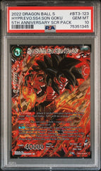 Dragon Ball - Hyper Evolution Super Saiyan 4 Son Goku - 5TH Anniversary - BT3 - 123 SCR - PSA 10 GEM MT - Mega Cash Sydney