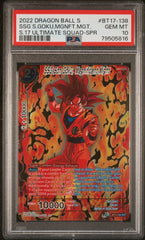 Dragon Ball - SSG Son Goku, Magnificent Might - Ultimate Squad - BT17 - 138 SPR - PSA 10 GEM MT - Mega Cash Sydney