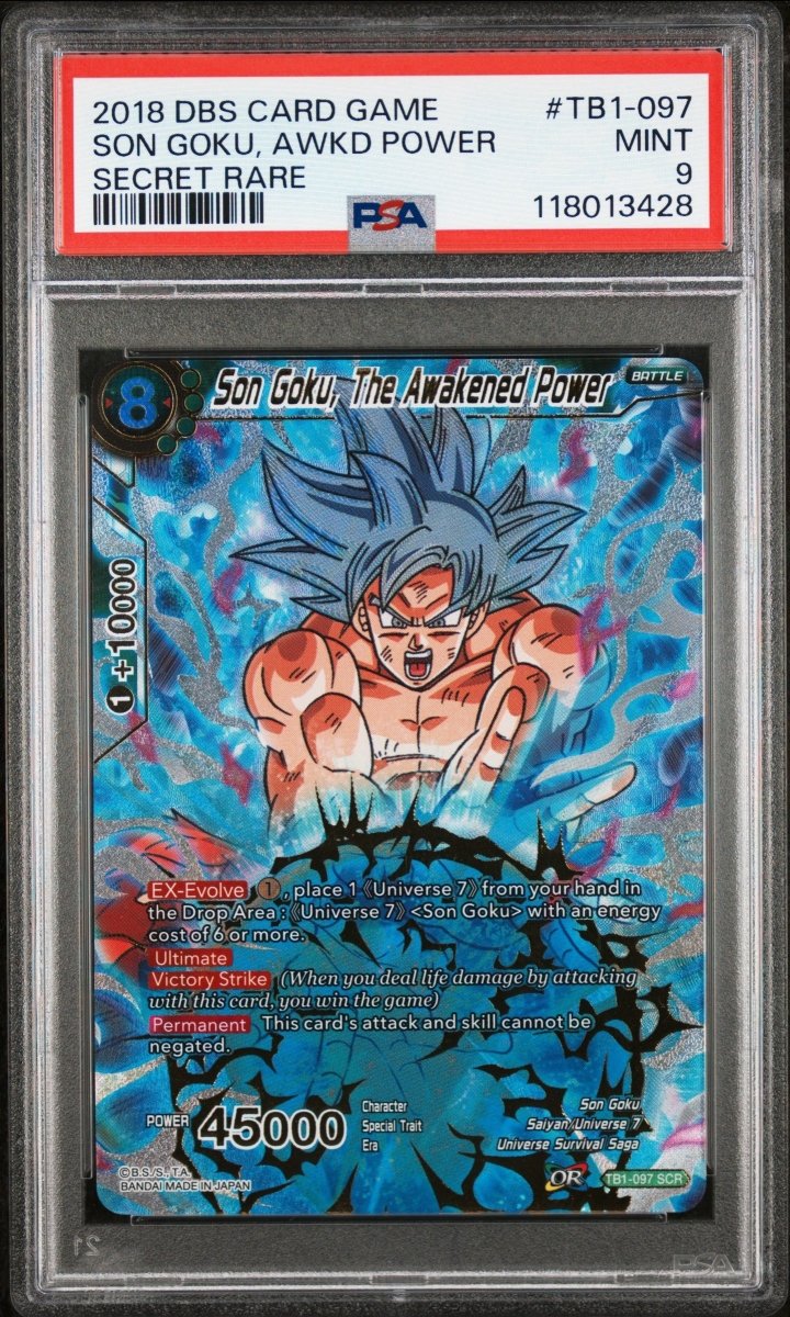 Dragon Ball Super - Son Goku, Awakened Power TB1 - 097 SCR PSA 9 - Mega Cash Sydney