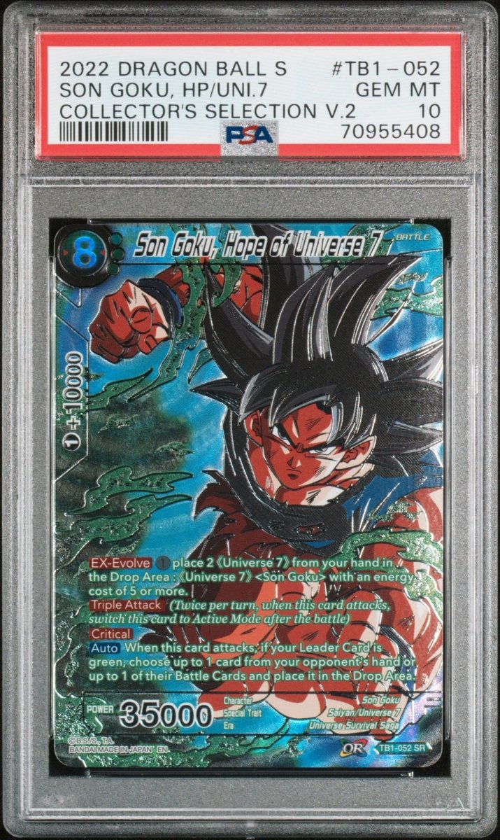 Dragon Ball Super - Son Goku, Hope of Universe 7 TB1 - 052 PSA 10 - Mega Cash Sydney