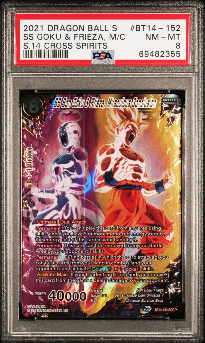 Dragon Ball Super - SS Son Goku & Frieza, Miraculous Conslusion BT14 - 152 SCR PSA 8 - Mega Cash Sydney
